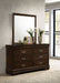 Louis Philippe 6 - drawer Dresser with Mirror Cappuccino - Walo Furniture