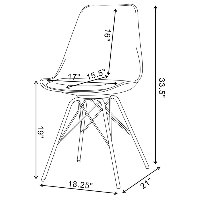 Lowry 5 - piece Round Dining Table Set White - Walo Furniture