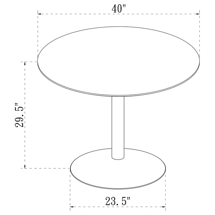 Lowry 5 - piece Round Dining Table Set White - Walo Furniture