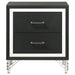 Lucia 2 - drawer Nightstand Bedside Table Black - Walo Furniture