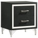 Lucia 2 - drawer Nightstand Bedside Table Black - Walo Furniture