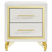 Lucia 2 - drawer Nightstand Bedside Table White - Walo Furniture