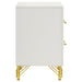 Lucia 2 - drawer Nightstand Bedside Table White - Walo Furniture