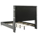 Lucia 4 - piece Eastern King Bedroom Set Grey and Black - Walo Furniture