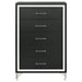 Lucia 5 - drawer Bedroom Chest of Drawers Black - Walo Furniture