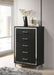 Lucia 5 - drawer Bedroom Chest of Drawers Black - Walo Furniture