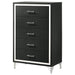 Lucia 5 - drawer Bedroom Chest of Drawers Black - Walo Furniture