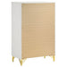 Lucia 5 - drawer Bedroom Chest of Drawers White - Walo Furniture