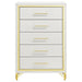 Lucia 5 - drawer Bedroom Chest of Drawers White - Walo Furniture