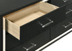 Lucia 6 - drawer Dresser Cabinet Black - Walo Furniture