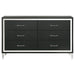 Lucia 6 - drawer Dresser Cabinet Black - Walo Furniture