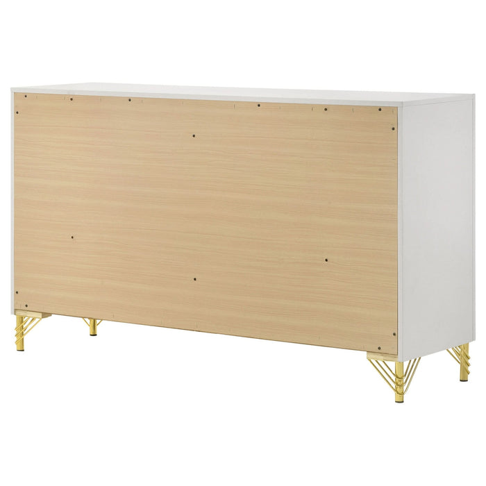 Lucia 6 - drawer Dresser Cabinet White - Walo Furniture