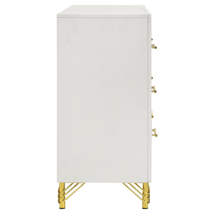 Lucia 6 - drawer Dresser Cabinet White - Walo Furniture