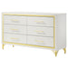 Lucia 6 - drawer Dresser Cabinet White - Walo Furniture