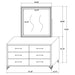 Lucia 6 - drawer Dresser with Mirror White - Walo Furniture