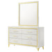 Lucia 6 - drawer Dresser with Mirror White - Walo Furniture