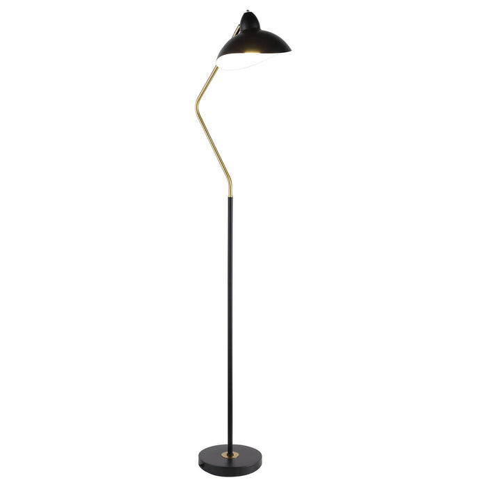 Lucien 69 - inch Dome Shade Metal Task Floor Lamp Black - Walo Furniture