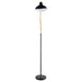 Lucien 69 - inch Dome Shade Metal Task Floor Lamp Black - Walo Furniture