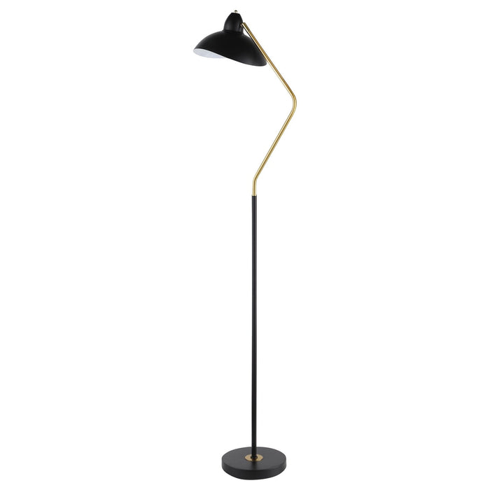 Lucien 69 - inch Dome Shade Metal Task Floor Lamp Black - Walo Furniture