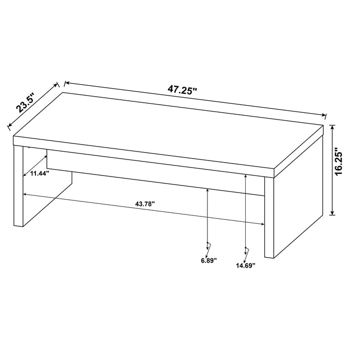 Lynette Rectangular Engineered Wood Coffee Table Mango - Walo Furniture