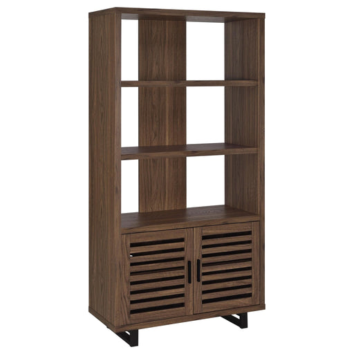 Maddox 71 - inch 3 - shelf Cabinet Bookcase Walnut - Walo Furniture