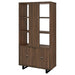 Maddox 71 - inch 3 - shelf Cabinet Bookcase Walnut - Walo Furniture