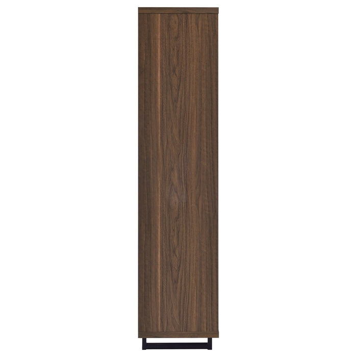 Maddox 71 - inch 3 - shelf Cabinet Bookcase Walnut - Walo Furniture