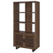 Maddox 71 - inch 3 - shelf Cabinet Bookcase Walnut - Walo Furniture