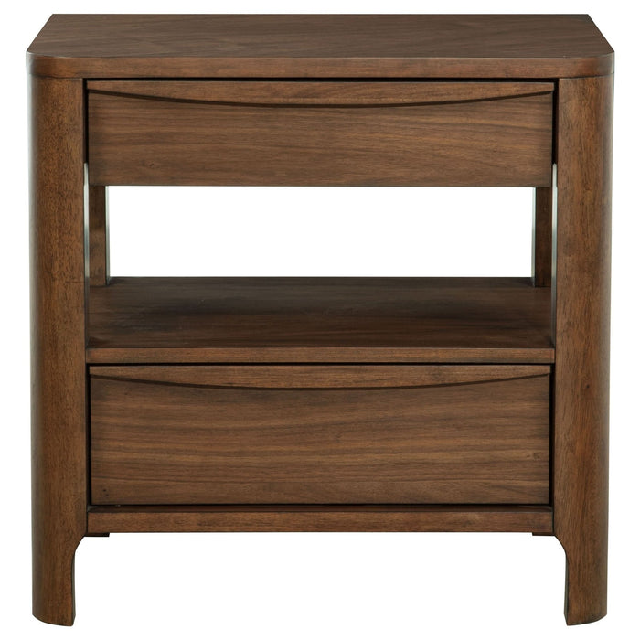 Maderia 2 - drawer Nightstand Bedside Table Walnut - Walo Furniture