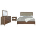 Maderia 4 - piece California King Bedroom Set Walnut - Walo Furniture