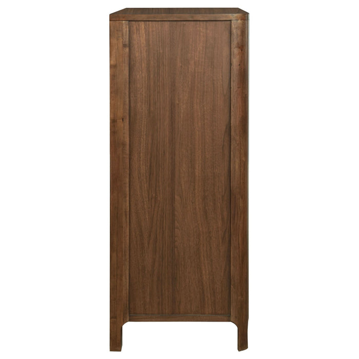 Maderia 5 - drawer Chest of Drawers Walnut - Walo Furniture