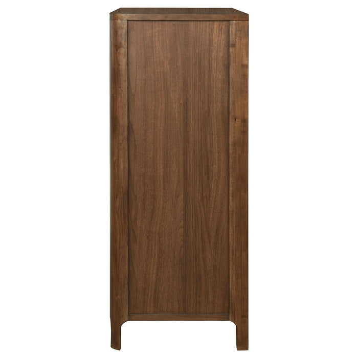 Maderia 5 - drawer Chest of Drawers Walnut - Walo Furniture