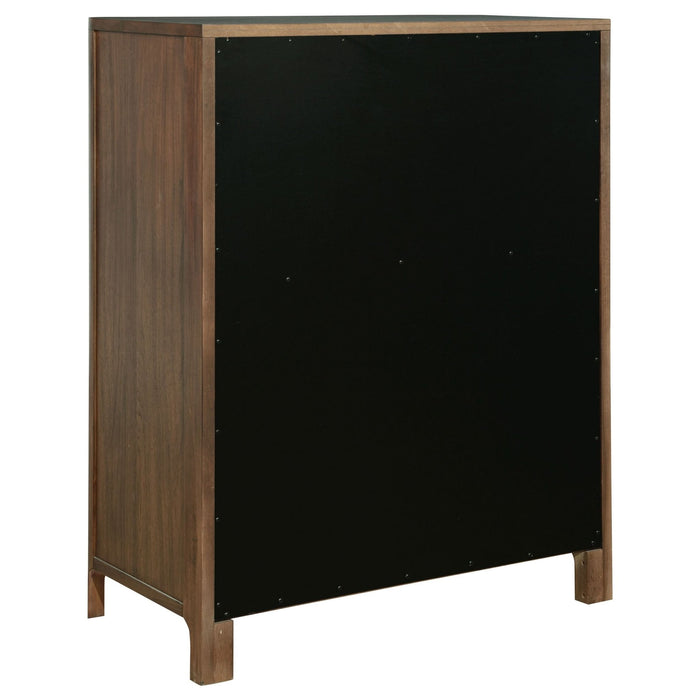 Maderia 5 - drawer Chest of Drawers Walnut - Walo Furniture