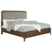 Maderia 57 - inch Upholstered Eastern King Panel Bed Walnut - Walo Furniture