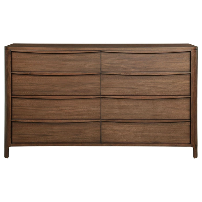 Maderia 8 - drawer Dresser Cabinet Walnut - Walo Furniture