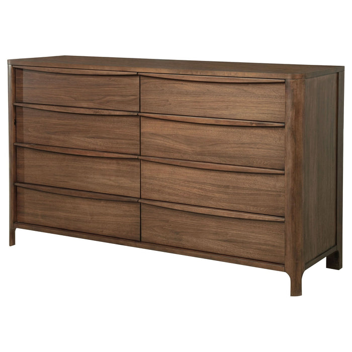 Maderia 8 - drawer Dresser Cabinet Walnut - Walo Furniture