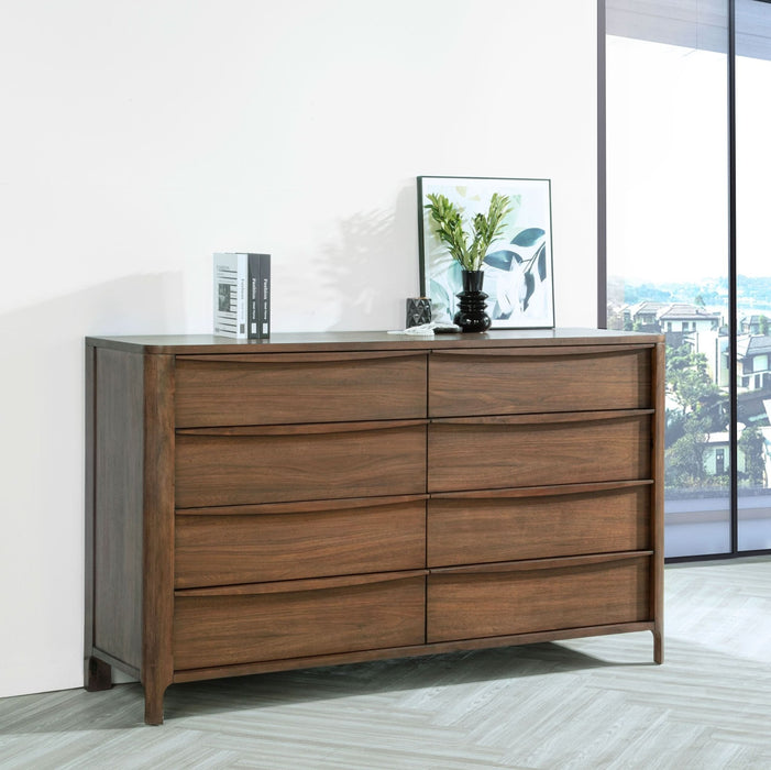 Maderia 8 - drawer Dresser Cabinet Walnut - Walo Furniture