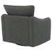 Madia Upholstered Sloped Arm Swivel Glider Chair Charcoal - Walo Furniture