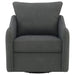 Madia Upholstered Sloped Arm Swivel Glider Chair Charcoal - Walo Furniture