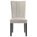 Malia Fabric Upholstered Dining Side Chair Beige (Set of 2) - Walo Furniture