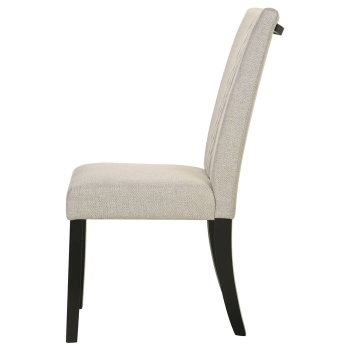 Malia Fabric Upholstered Dining Side Chair Beige (Set of 2) - Walo Furniture