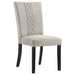 Malia Fabric Upholstered Dining Side Chair Beige (Set of 2) - Walo Furniture