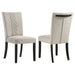 Malia Fabric Upholstered Dining Side Chair Beige (Set of 2) - Walo Furniture