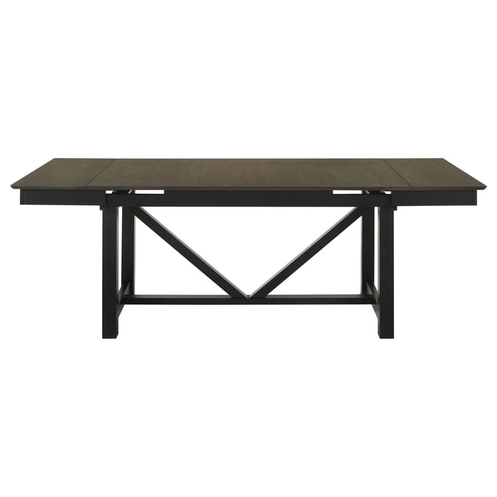 Malia Rectangular 87 - inch Extension Leaf Dining Table Oak - Walo Furniture