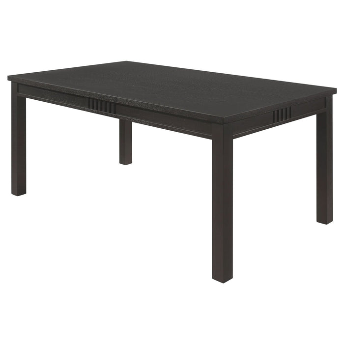 Marbrisa Rectangular 71 - inch Wood Dining Table Matte Black - Walo Furniture