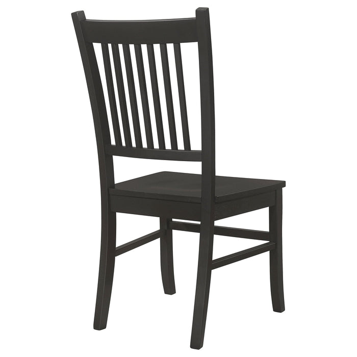 Marbrisa Wood Dining Side Chair Matte Black (Set of 2) - Walo Furniture