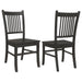 Marbrisa Wood Dining Side Chair Matte Black (Set of 2) - Walo Furniture