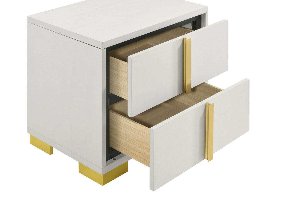 Marceline 2 - drawer Nightstand White - Walo Furniture