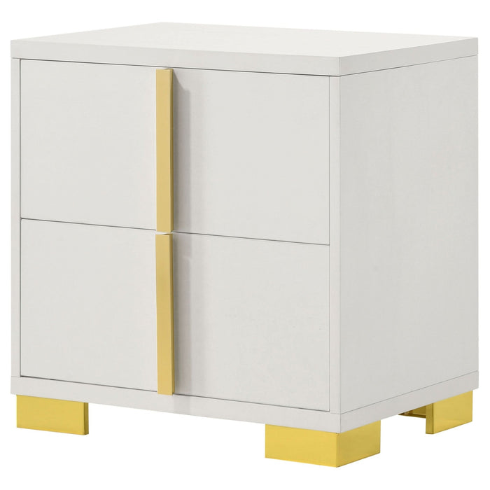 Marceline 2 - drawer Nightstand White - Walo Furniture