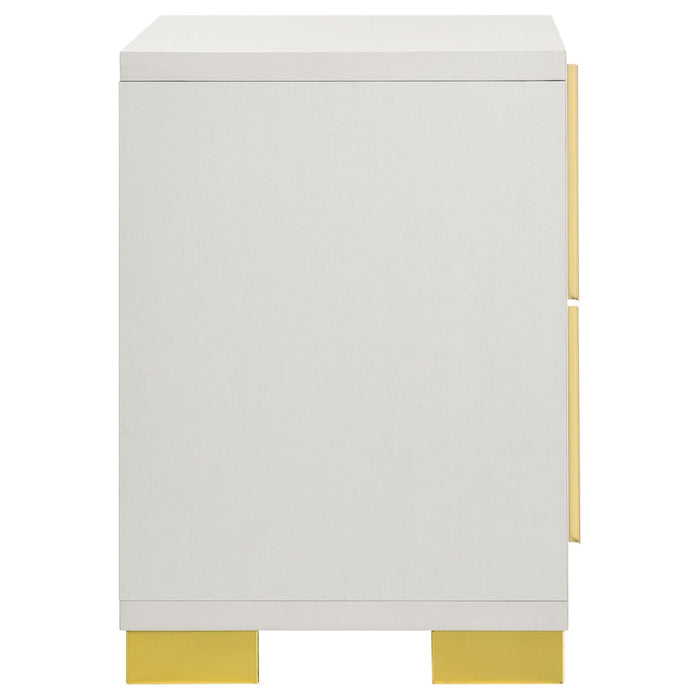 Marceline 2 - drawer Nightstand White - Walo Furniture